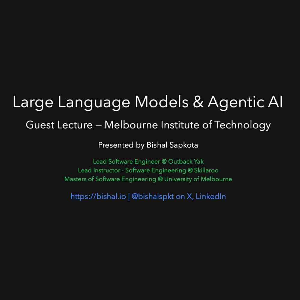 Large Language Models & Agentic AI